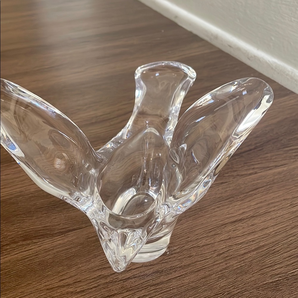 Vintage Princess House Crystal Bird/ Dove in Flight Bowl